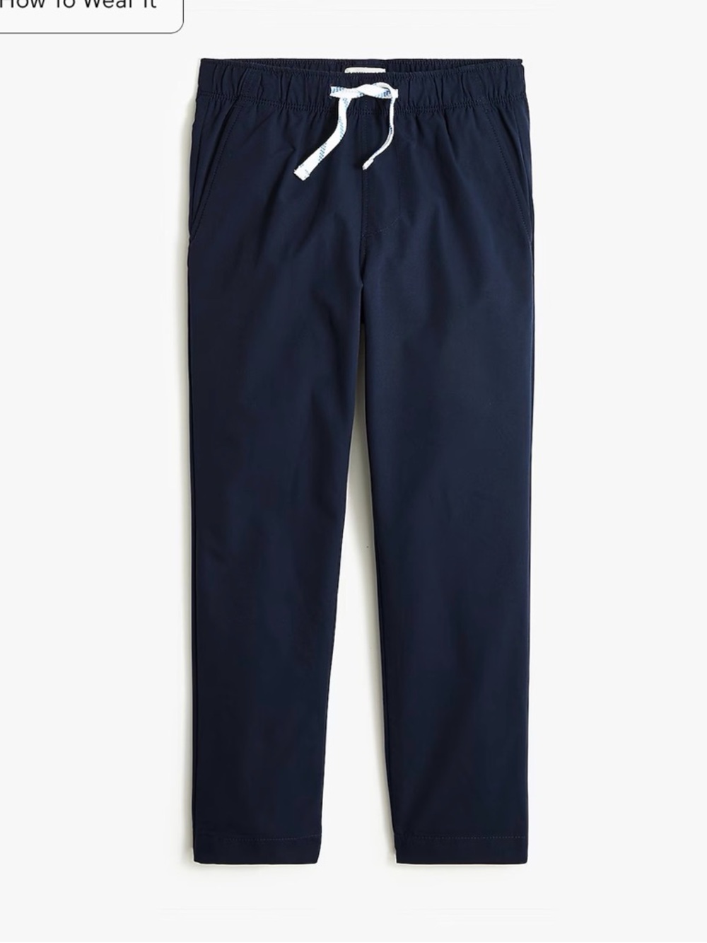 Crewcuts Boys Performance Pants Size 8 Navy NWOT Stretch Pull-On